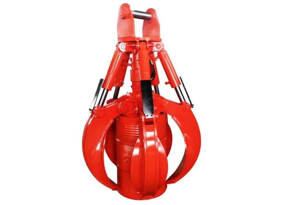 Graafmachine Roterende Oranje Peel Grijp Bucket Met High Performance 5pcs Hydraulische Cylinder