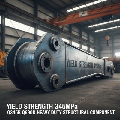 Vloeigrens 345MPa Graafmachine Giek-Stang Q345B Q690D Zwaar Uitvoering Structureel Component voor Grondverzetmachines